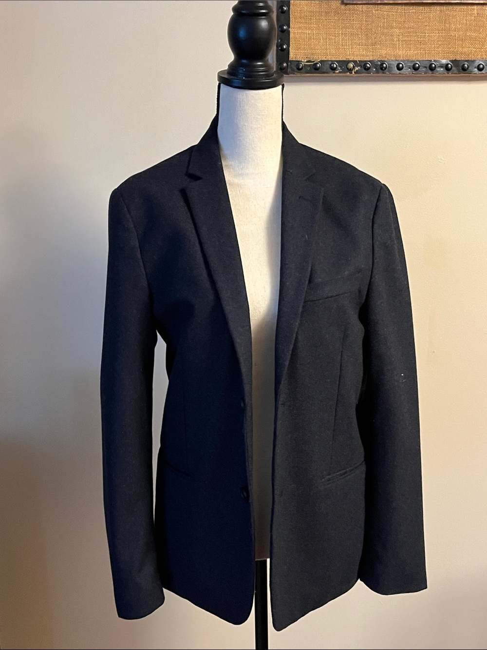 H&M Black Women's Tailored Blazer, fits size small/ medium, wool blend
